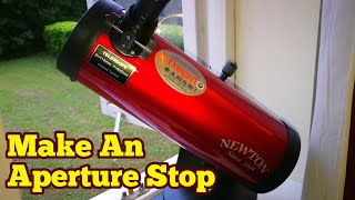 Make OffAxis Aperture Stop For Your Telescope  Skywatcher Heritage 100P Reflector Telescope [upl. by Iraam241]