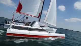 Chantier nautique TRICAT trimaran innovant Gwalaz [upl. by Nimsaj]