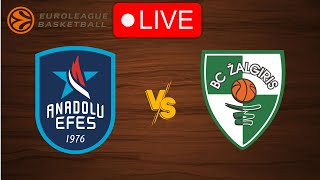 🔴 Live Anadolu Efes vs Zalgiris Kaunas  EuroLeague 20232024  Live Play by Play Scoreboard [upl. by Paddy]