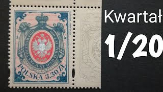 Znaczki pocztowe abonament 1  2020 filatelistyka Polska Briefmarke Stamps [upl. by Tiat297]