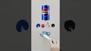 Pepsi Sticker Meets the Art of Color Mixing shorts art colors satisfying [upl. by Aivull791]