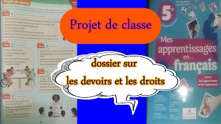 Projet de classe UD2 Devoirs et droits mes apprentissages en français 5 page 69 [upl. by Nanette]