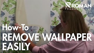 How to Remove Wallpaper Easily  ROMAN Products [upl. by Rodrick]