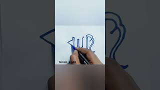 How to draw allahu name calligraphy art  Allahu name Arabic style calligraphy  likeampsubscribe [upl. by Alleyne]