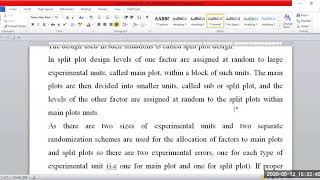 Introduction and Layout plan of Split Plot Design  Experimental Statistics P1 [upl. by Odnumyer]