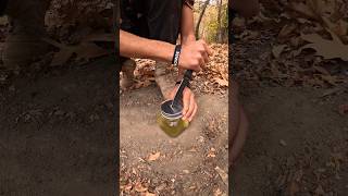 Making an oil stove with simple tools😀🪔 bushcraft making shorts nature stove lifehacks oil [upl. by Aronal]