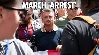 Tommy Robinson ‘arrested under antiterror laws’ his supporters claim [upl. by Chill895]