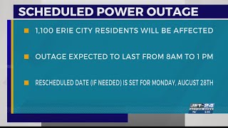 Penelec plans power outage for August 24 across multiple Erie streets [upl. by Nicolella]