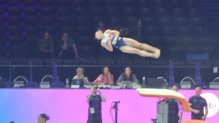 Jessica Gadirova STUCK Cheng Vault Upgrade  Podium training  World Championships 2023 [upl. by Bridges]