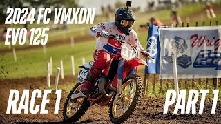 Farleigh Castle VMXdN 2024 EVO 125 Race 1 GOPRO 360 [upl. by Aicilf]