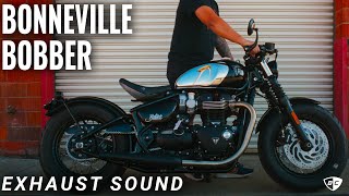 Exhaust Sound for Triumph Bonneville Bobber  British Customs [upl. by Auhsoj]