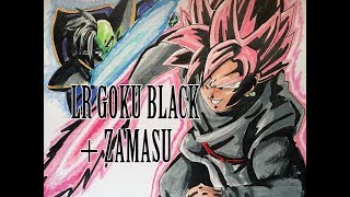 LR Goku Black and Zamasu  Dokkan Battle  Speed Drawing [upl. by Chaddie]