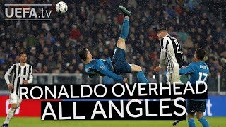 CRISTIANO RONALDO OVERHEAD KICK FROM ALL ANGLES GoalOfTheSeason [upl. by Rydder545]