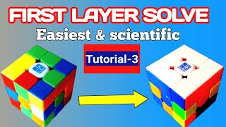 How to solve first layer of Rubiks Cube  Easiest amp Scientific Method Cubing Tutorial [upl. by Judas]