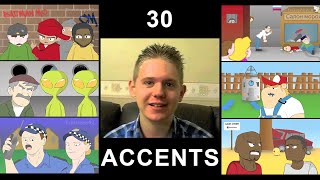 The English Language In 30 Accents Animated [upl. by Ahsienek]