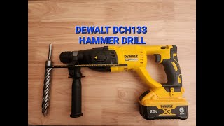 Dewalt DCH133 Hammer Drill Features and Tutorial [upl. by Gustin]