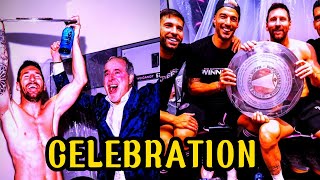 MessiJorge Mas and Miami Players Celebrate Wildly in Dressing Room After Winning Supporters Shield [upl. by Akanke819]