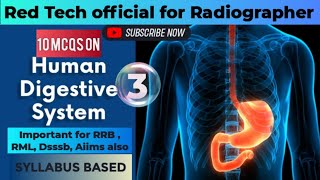 10 Mcqs on DIGESTIVE SYSTEM ANATOMY  PHYSIOLOGY  radiographermcq radiologyshorts [upl. by Alyar]