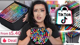 I Tested Tiktok Shops QUESTIONABLE Art Supplies they lied [upl. by Dlared]