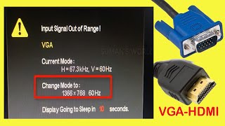 computer input signal out of range  Fix display monitor resolution [upl. by Vudimir]