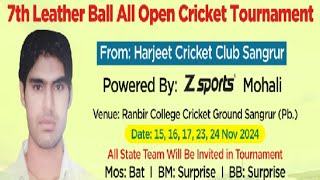 Distt SangrurPunjabBig ALL Open BiG Leather Cricket CuP pendu Sports Live [upl. by Jacquette]