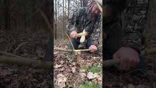 Hafted clovis spear novembersouth primitive flintknapper bushcraft primitiveskills fyp [upl. by Estevan]