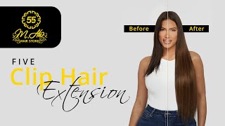 Five Clip Hair Extension  Hairstyles for Long Hair Girls  Hairstyle Girl  New Hairstyles [upl. by Theron]