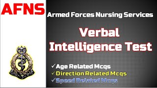 AFNS Verbal Intelligence Test Coding amp Decoding  Age  Speed Related  Days Related Verbal Mcqs [upl. by Fallon]