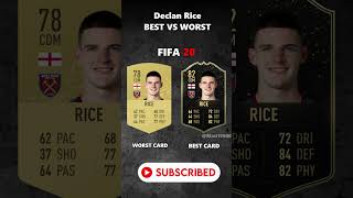 DECLAN RICE BEST VS WORST CARD IN EVERY FIFA 1025 eafcrice arsenal premierleague [upl. by Dulce]