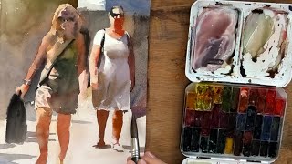 WATERCOLOR PEOPLE  Narrated Painting Demo [upl. by Ennyletak]