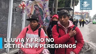 Peregrinos no detienen su camino a la Basílica de Guadalupe pese a lluvia y frío [upl. by Arahsak]