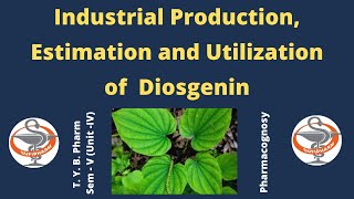 Industrial Production Estimation and Utilization of Diosgenin HINDI [upl. by Talanta]