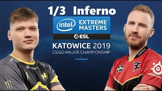 NaVi vs FaZe  13 Inferno Мажор ESL One Katowice 2019 Playoff 14 Стадия CSGO [upl. by Ennelram631]