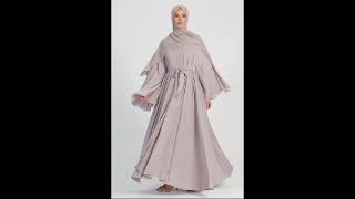 Latest colour abaya collection  designer abaya style with matching hijab [upl. by Ainnat]