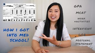 How I Got into Medical School GPA MCAT PS Interviews [upl. by Areit]