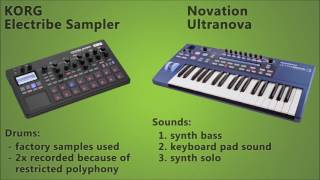 Novation Ultranova  KORG Electribe Sampler [upl. by Lilhak]