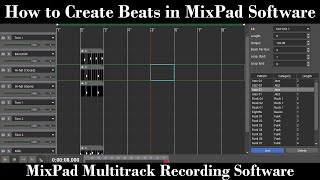 How to Create Beats Using MixPad Multitrack Recording Software beats beatmaker audiorecorder [upl. by Nauwaj]