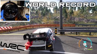 World Record Rally Japan Shinshiro Rally1  WRC Generations  T300RS  TH8A 4K60FPS [upl. by Higbee]