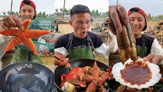 Fisherman Dagang boiled octopus lobster bread crab conch starfishyummy seafoodboil [upl. by Kendyl]