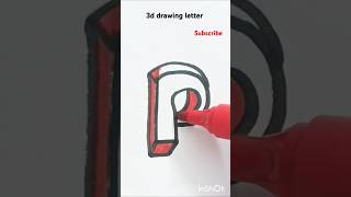 3d drawing letter  P 3d drawing drawing art [upl. by Arracahs]