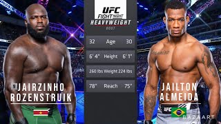 JAIRZINHO ROZENSTRUIK VS JAILTON ALMEIDA FULL FIGHT UFC ON ABC 4 [upl. by Alethia]