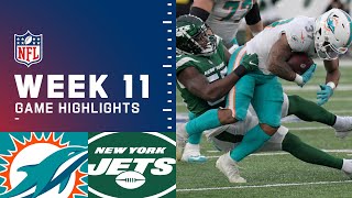 Dolphins vs Jets Week 11 Highlights  NFL 2021 [upl. by Urbannai]