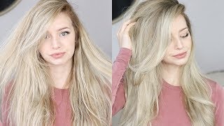 HOW TO FLAT IRON HAIR 💁🏼Fake a blowout [upl. by Atikat57]