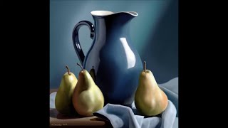 Digital Painting with Procreate Still Life 1 Three Pears [upl. by Garey]