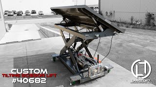 Powered Tilting Scissor Lift with Hook Clamps for Aerospace Aviation amp Defense Manufacturer [upl. by Oiliruam]