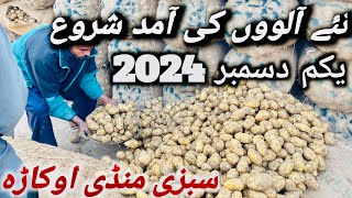 Potato rates in Sabzi Mandi Okara  Naye Aloon ka rate December 2024 [upl. by Joceline]