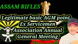 ASSAM RIFLESAREWA AGM POINTSBASIC PENSION REVISION MAIN ISSUE ESM PSE CONTRIBUTE PARTICIPATE AGM [upl. by Phylis]