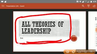 Leadership theories part 1 [upl. by Yniffit917]