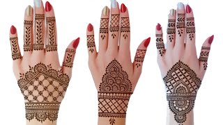 Top 3 stylish beck hand mehndi design l easy and simple mehndi design l mehandi ka design [upl. by Undis]