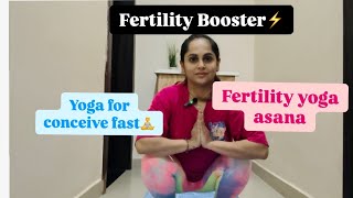 Yoga for boost fertility which helps to getting pregnant fast🧘🤰 [upl. by Bradway]